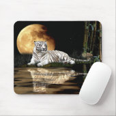 WITTE TIJGER Bedreigde Soort Mousepad Muismat (Met muis)