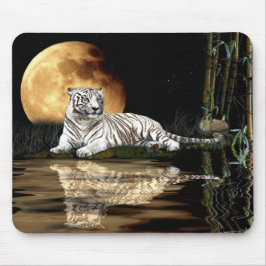 WITTE TIJGER Bedreigde Soort Mousepad Muismat