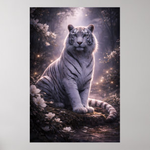 Witte Tijger Beschermer – Stille Kracht en Zachthe Poster