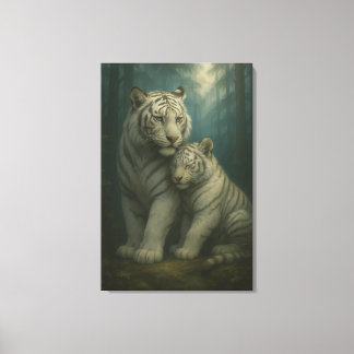Witte Tijger – Bewaker van Licht – ManJiangHong Ar Canvas Afdruk