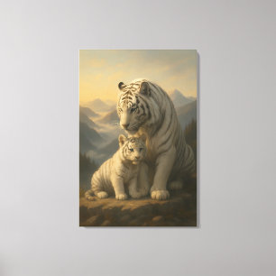 Witte Tijger – Bewaker van Licht – ManJiangHong Ar Canvas Afdruk
