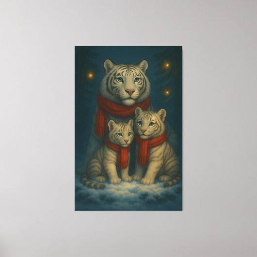 Witte Tijger – Bewaker van Licht – ManJiangHong Ar Canvas Afdruk (Voorkant)