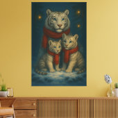 Witte Tijger – Bewaker van Licht – ManJiangHong Ar Canvas Afdruk (Insitu (Woonkamer))
