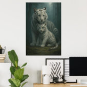 Witte Tijger – Bewaker van Licht – ManJiangHong Ar Poster (Thuiskantoor)