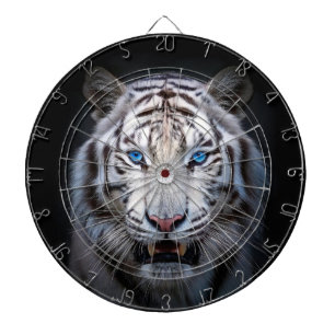 Witte Tijger Blauwe Ogen Dartbord