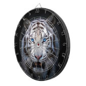 Witte Tijger Blauwe Ogen Dartbord (Voorkant Rechts)