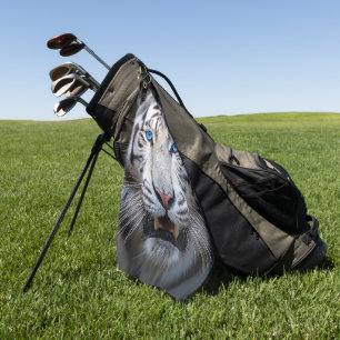 Witte Tijger Blauwe Ogen Golfhanddoek