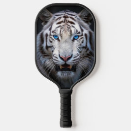 Witte Tijger Blauwe Ogen Pickleball Paddle