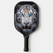 Witte Tijger Blauwe Ogen Pickleball Paddle (Achterkant)