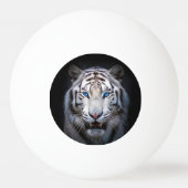 Witte Tijger Blauwe Ogen Pingpongbal (Achterkant)