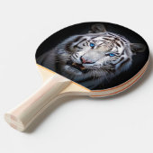 Witte Tijger Blauwe Ogen Tafeltennisbatje (Voorkant Gekanteld)