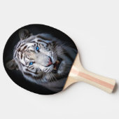 Witte Tijger Blauwe Ogen Tafeltennisbatje (Zijkant)