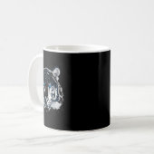 Witte Tijger Blauwe Ogen Wilde Kat Dier _1 Koffiemok (Voorkant links)