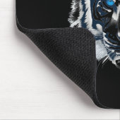 Witte Tijger Blauwe Ogen Wilde Kat Dier _1 Muismat (Hoek)
