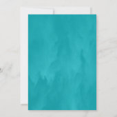 Witte Tijger Blauwgroen, Turquoise Blauw Verjaarda Kaart (Achterkant)
