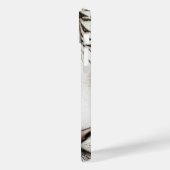 Witte Tijger Bloemkunst met Blauwe Ogen Case-Mate iPhone Case (Achterkant / Links)