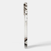 Witte Tijger Bloemkunst met Blauwe Ogen Case-Mate iPhone Case (Achterkant / Links)
