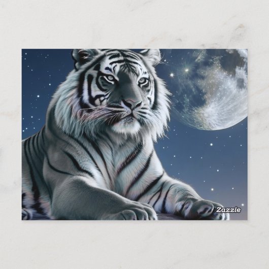 Witte tijger briefkaart (Achterkant)