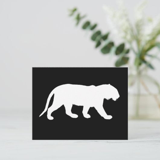 Witte tijger briefkaart (Staand voorkant)