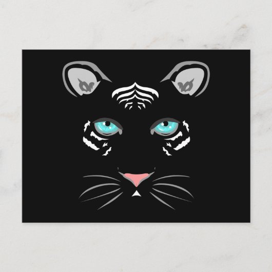 Witte tijger briefkaart (Voorkant)