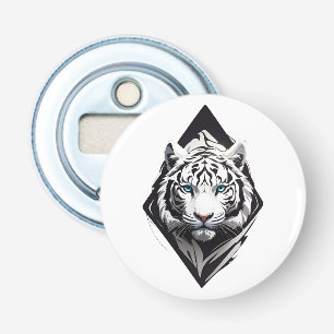 Witte tijger button flesopener