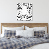 Witte tijger canvas afdruk (Insitu (Slaapkamer))