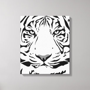 Witte tijger canvas afdruk