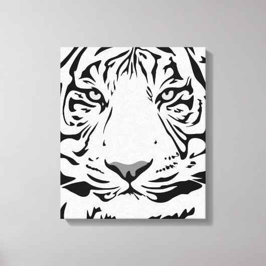 Witte tijger canvas afdruk (Voorkant)