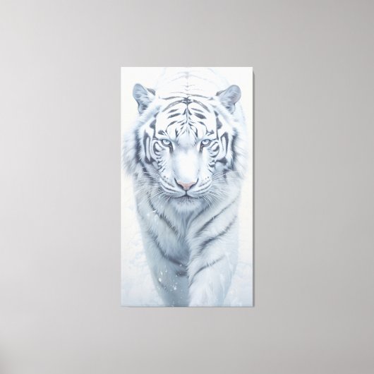 Witte tijger canvas afdruk (Voorkant)