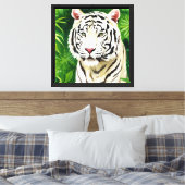 Witte tijger canvas afdruk (Insitu (Slaapkamer))