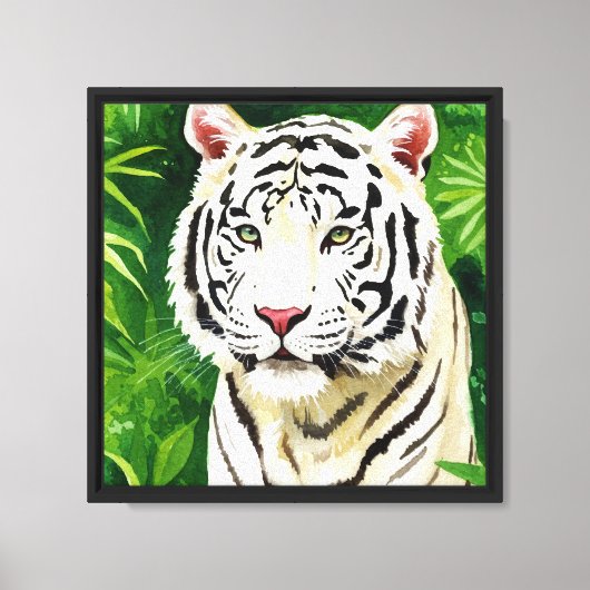 Witte tijger canvas afdruk (Voorkant)