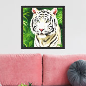 Witte tijger canvas afdruk (Insitu (Woonkamer))