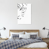 witte tijger canvas afdruk (Insitu (Slaapkamer))