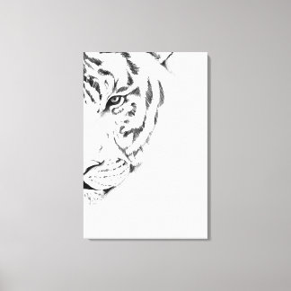 witte tijger canvas afdruk