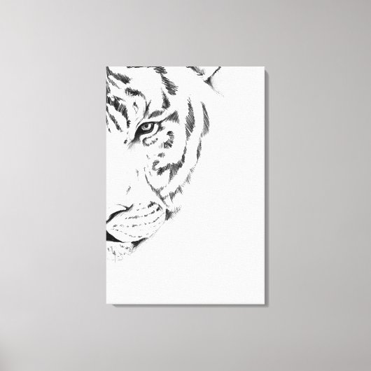 witte tijger canvas afdruk (Voorkant)