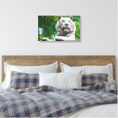 Witte Tijger canvas print (Insitu (Slaapkamer))