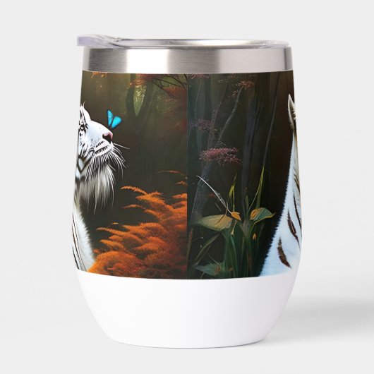 Witte tijger die liefdevolle momenten, (Rechts)