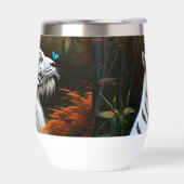 Witte tijger die liefdevolle momenten, (Links)