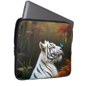 Witte tijger die liefdevolle momenten, laptophoes laptop sleeve (Voorkant Rechts)