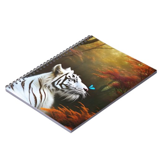 Witte tijger die liefdevolle momenten, Notitieboek (Linkerzijde)