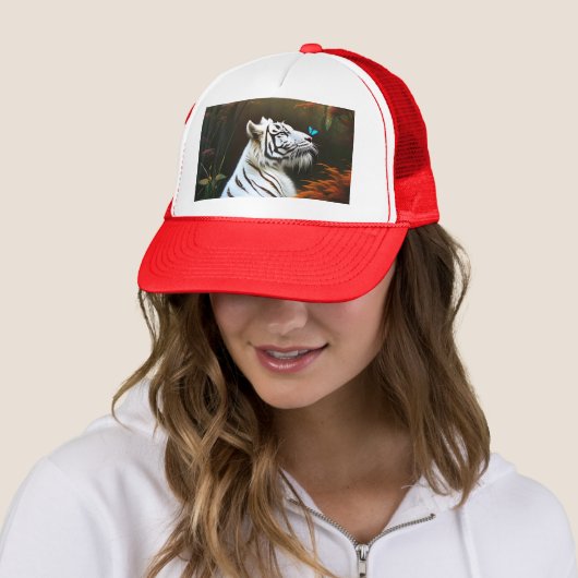Witte tijger die liefdevolle momenten, Pet van tru (In situ)