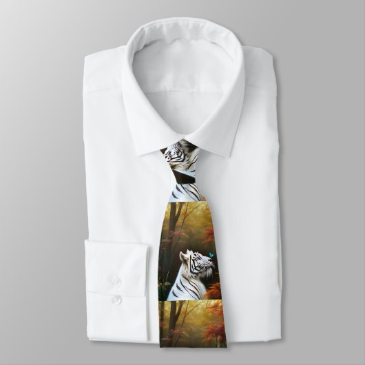 Witte tijger die liefdevolle momenten, Stropdas (Gebonden)