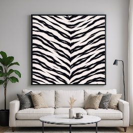 Witte Tijger Dierpatroon Poster