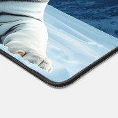 Witte tijger en Baby in de sneeuw Bureaumat (Hoek)