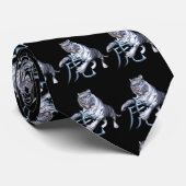 Witte tijger en Chinees symbool Stropdas (Opgerold)