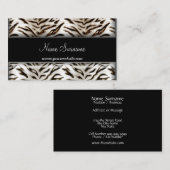 Witte tijger en zwart Visitekaartje (Voorkant / Achterkant)