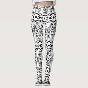 Witte Tijger Etnische Dierenprint Leggings