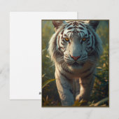 Witte tijger feestdagenkaart (Voorkant / Achterkant)