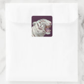 Witte Tijger Felle Stelling – Sticker (Tas)