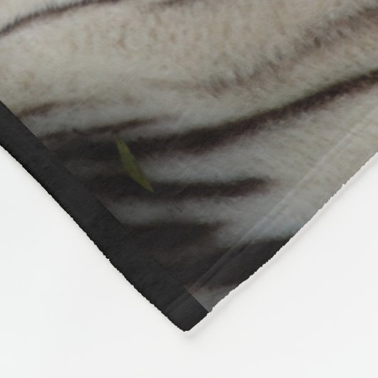 Witte tijger fleece deken (Hoek)